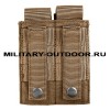 EES Double Pistol Pouch Molle Coyote Brown